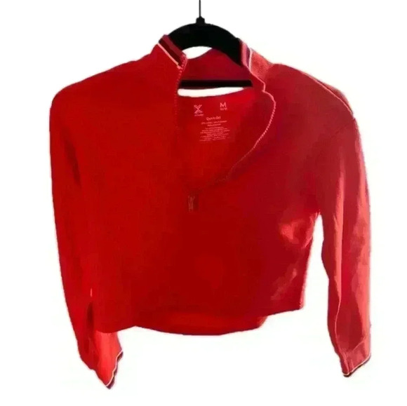 Xersion Quick-Dri 1/4 Zip Sweatshirt, Big Kid's Size 10/12, Orange - Picture 1 of 3